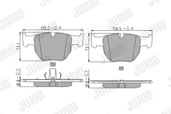 Brake Pad Set, disc brake 572507J
