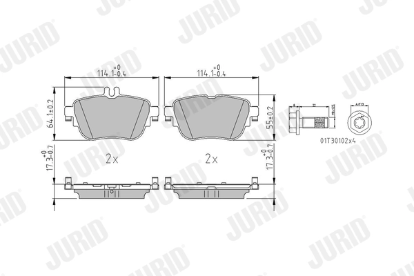Brake Pad Set, disc brake 573843J