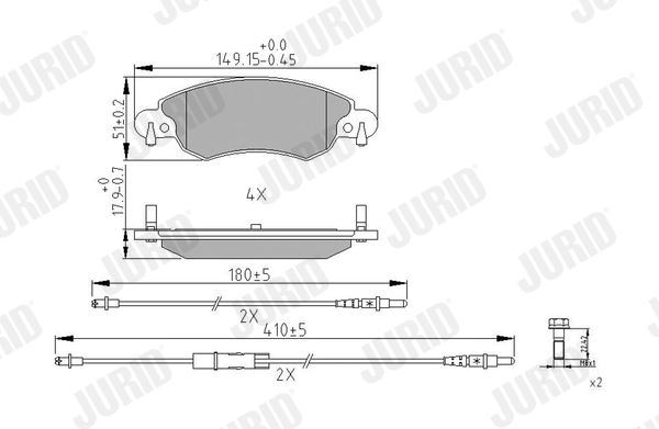 Brake Pad Set, disc brake 573026J