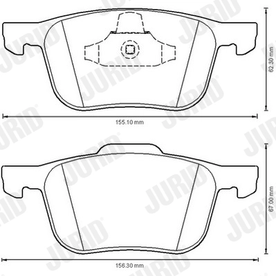Brake Pad Set, disc brake Jurid White Low Dust 573209JC