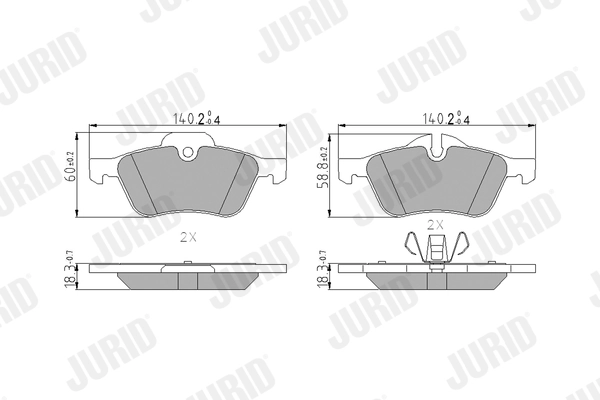Brake Pad Set, disc brake 571992J