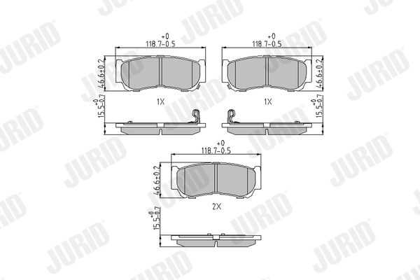 Brake Pad Set, disc brake 572608J
