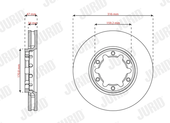 JURID 563863J Brake Disc