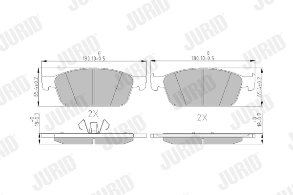 Brake Pad Set, disc brake 573460J