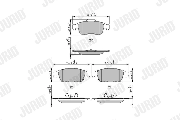 Brake Pad Set, disc brake 573766J