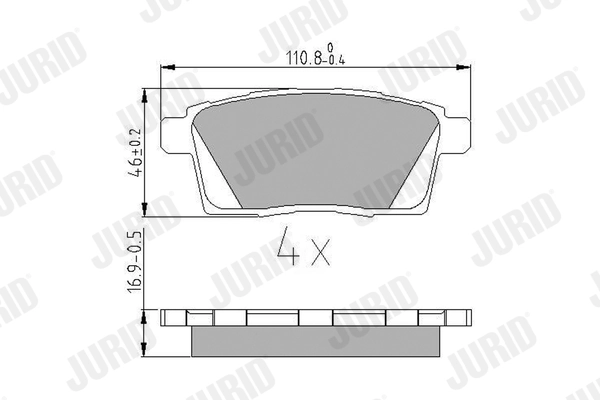 Brake Pad Set, disc brake 572644J
