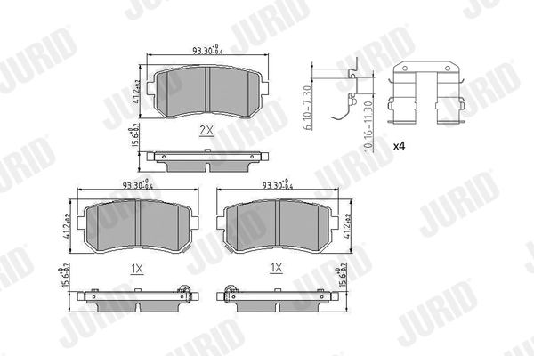 Brake Pad Set, disc brake 573830J