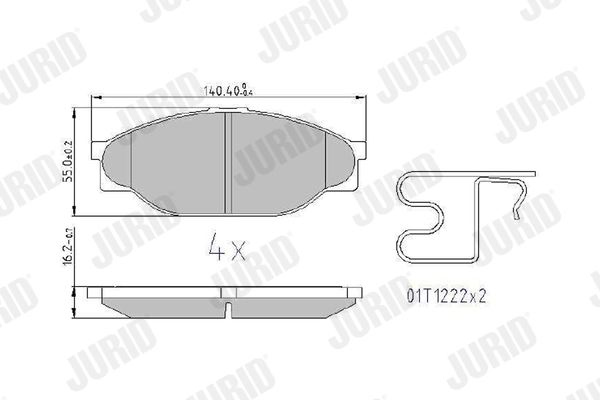 Brake Pad Set, disc brake 572378J