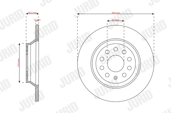 JURID 563814JC Brake Disc