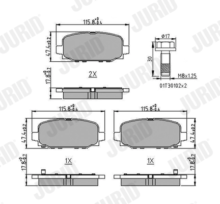 Brake Pad Set, disc brake 573824J