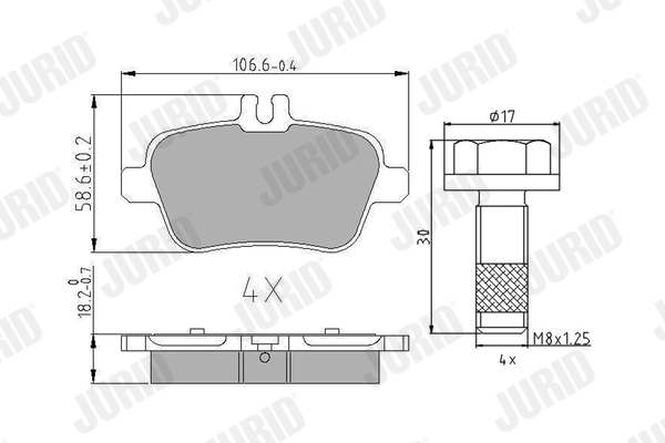 Brake Pad Set, disc brake 573370J