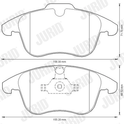 Brake Pad Set, disc brake Jurid White Low Dust 573201JC