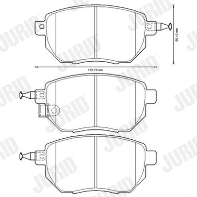 Brake Pad Set, disc brake 572649J