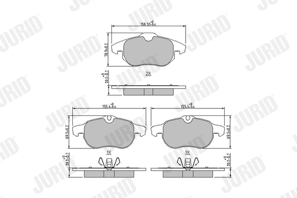 Brake Pad Set, disc brake 573723J