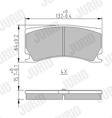 Brake Pad Set, disc brake 573372J