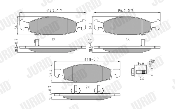 Brake Pad Set, disc brake 573077J
