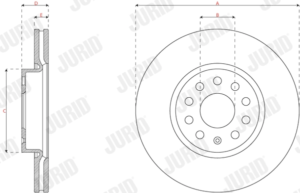 JURID 563766JC Brake Disc