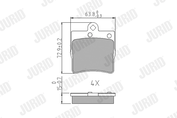 Brake Pad Set, disc brake 571925J