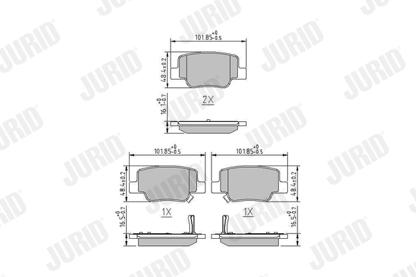 Brake Pad Set, disc brake 572623J