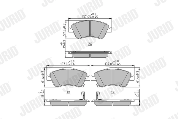 Brake Pad Set, disc brake 572524J