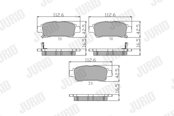 Brake Pad Set, disc brake 572512J