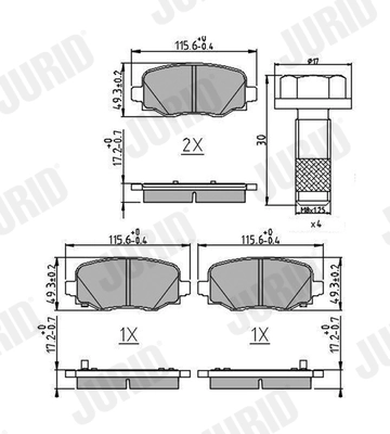Brake Pad Set, disc brake 573693J