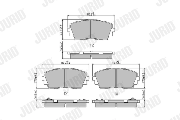 Brake Pad Set, disc brake 573420J