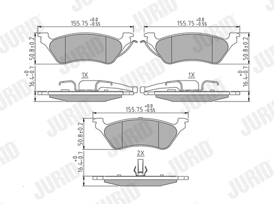 Brake Pad Set, disc brake 572505J