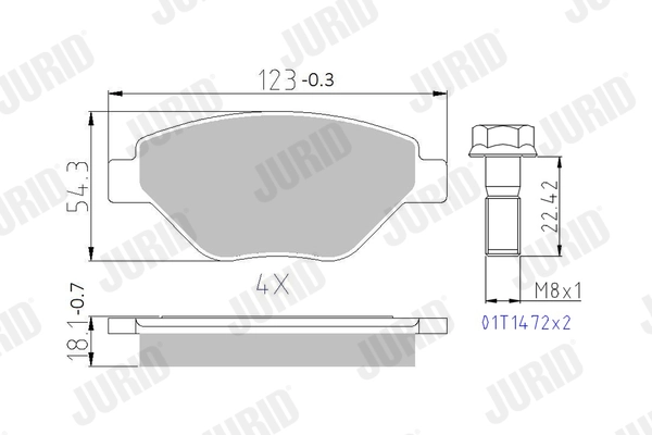 Brake Pad Set, disc brake 573123J