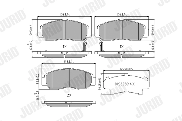 Brake Pad Set, disc brake 572449J