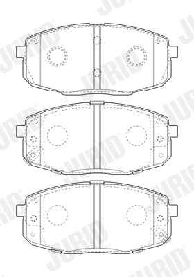 JURID Brake Pad Set, disc brake 573813J