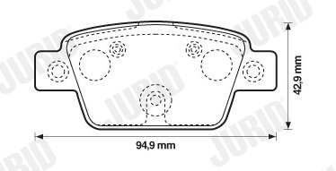 Brake Pad Set, disc brake 573421J