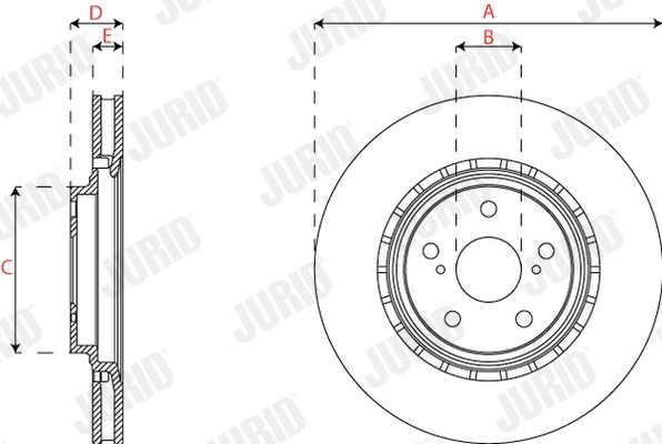 JURID 563460JC Brake Disc