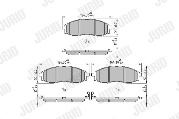 Brake Pad Set, disc brake 572551J