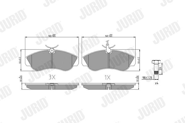Brake Pad Set, disc brake 573061J