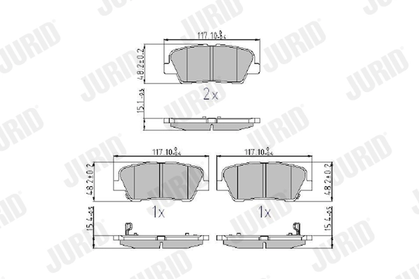 Brake Pad Set, disc brake 572639J