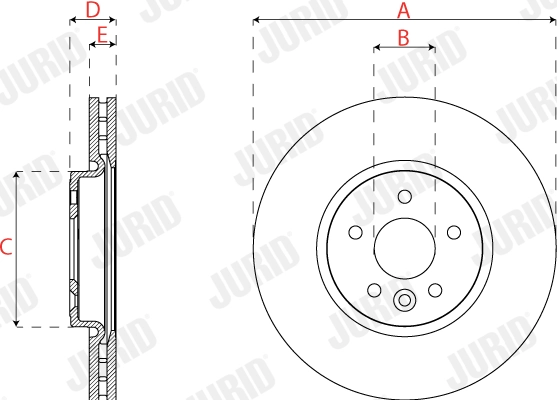 JURID 563304JC Brake Disc