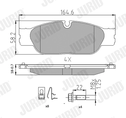 Brake Pad Set, disc brake 573023J