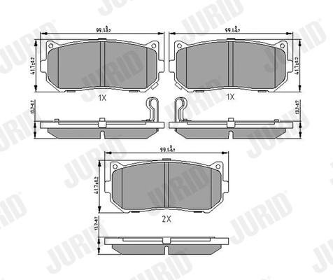 Brake Pad Set, disc brake 572556J