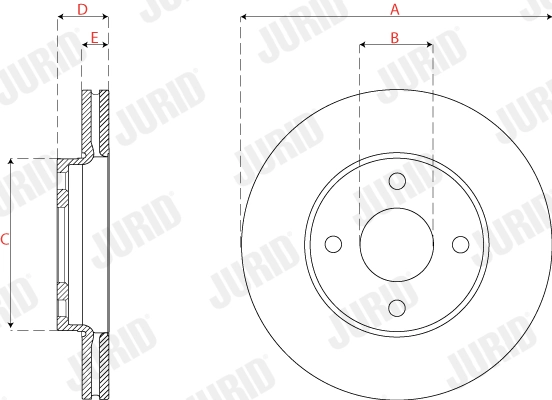 JURID 563230JC Brake Disc