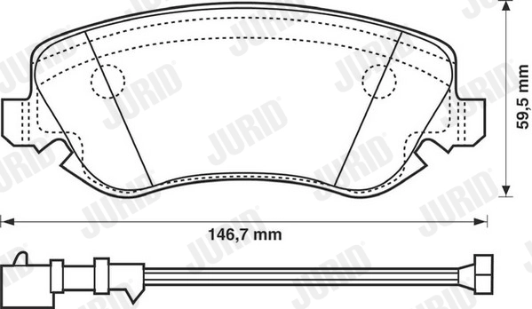 JURID 573116J Brake Pad Set, disc brake