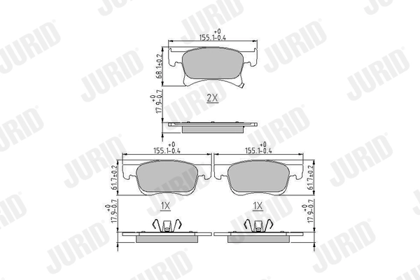 Brake Pad Set, disc brake 573657J