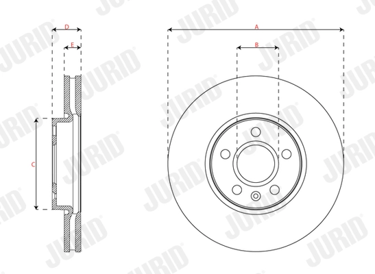 JURID 563626JC Brake Disc