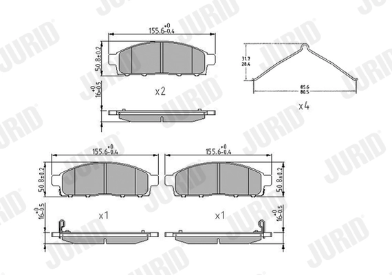 Brake Pad Set, disc brake 573916J