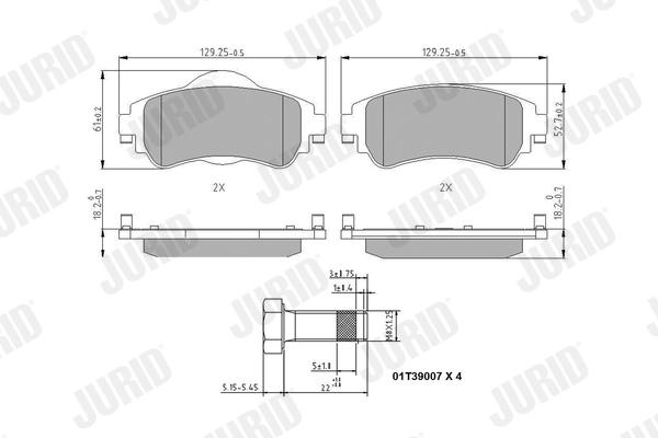 Brake Pad Set, disc brake 573399J