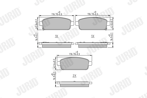 Brake Pad Set, disc brake 573335J