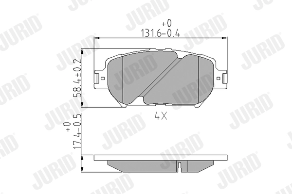 Brake Pad Set, disc brake 572553J