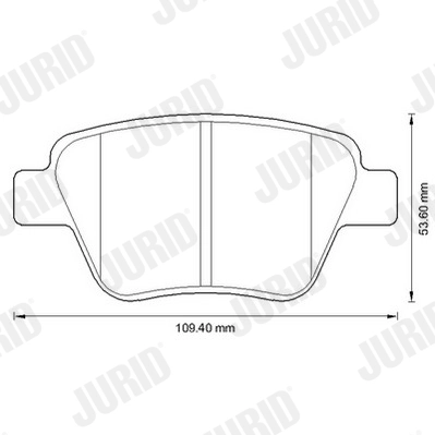Brake Pad Set, disc brake Jurid White Low Dust 573312JC