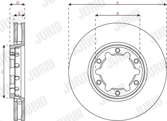 JURID 563863J Brake Disc