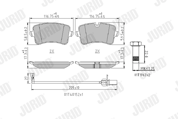 Brake Pad Set, disc brake 573428J